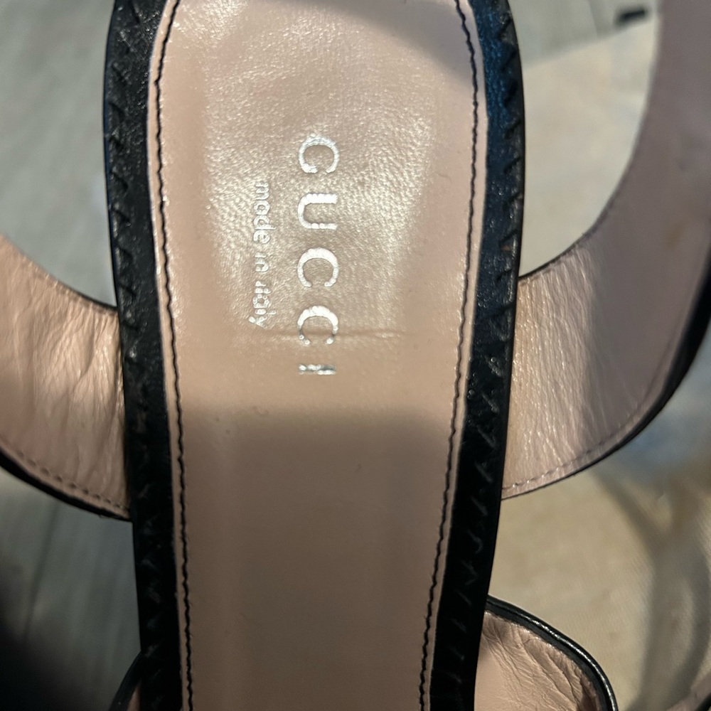 Gucci Interlocking G Studs Leather Platform Heels - image 5